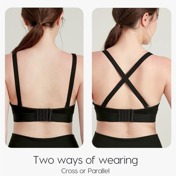 Hands Free Pumping Adjustable Nursing Bra Set of 2/Beige and Black Women Size L - Picture 10 of 11